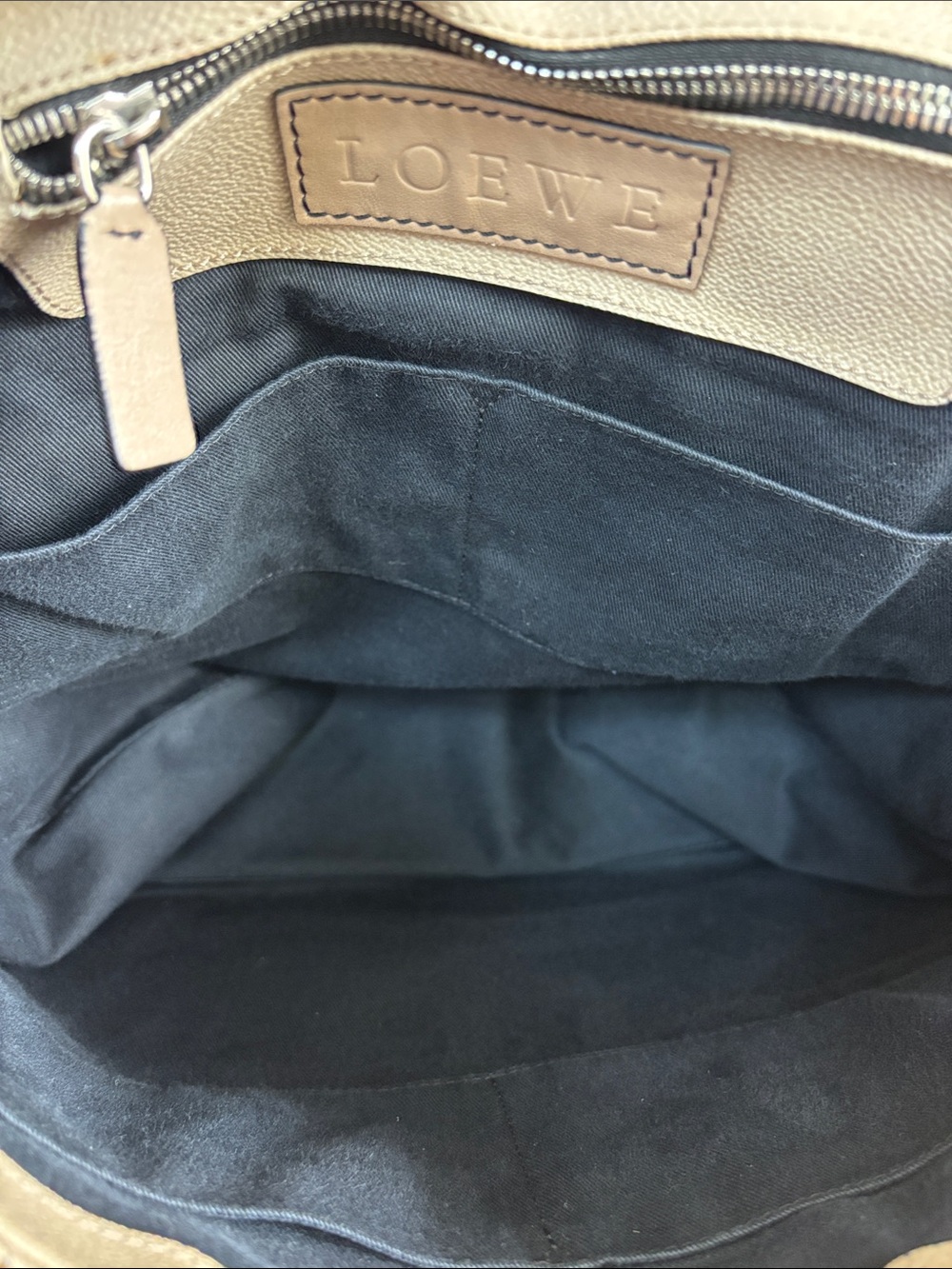 Loewe Anagram Shoulder Bag Kite Satchel Coated Canvas & Leather Tote - Picture 12 of 16